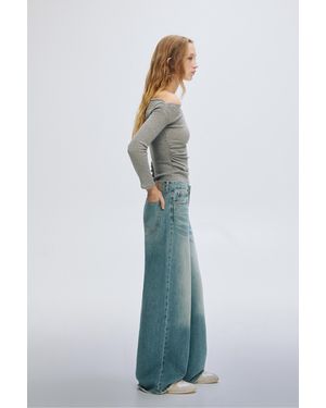 Pull&Bear Oversize Baggy Jeans - Blue