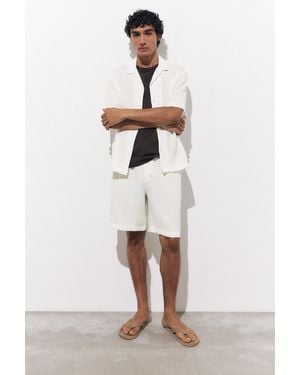 Pull&Bear Bermuda Sweat Shorts - Natural