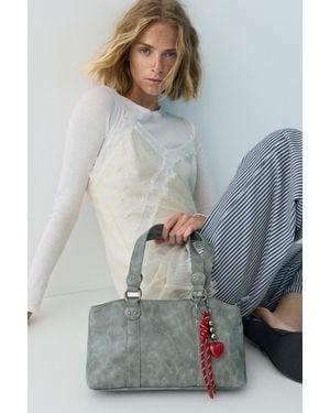 Pull&Bear Embellished Shoulder Bag - Blue