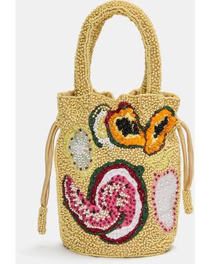 Pull&Bear Beaded Handbag - Yellow
