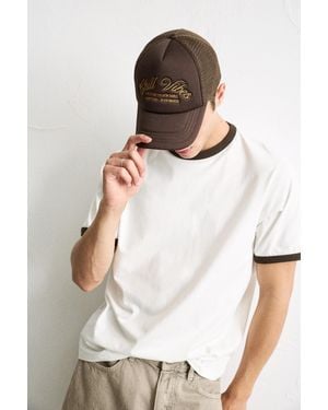 Pull&Bear Chill Vibes Cap - Brown