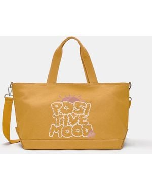 Pull&Bear Shoppertasche Aus Canvas - Mettallic