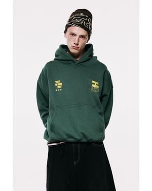Pull&Bear Stwd Hoodie - Green