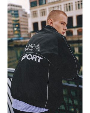 Pull&Bear Stwd Contrast Seam Jacket - Black