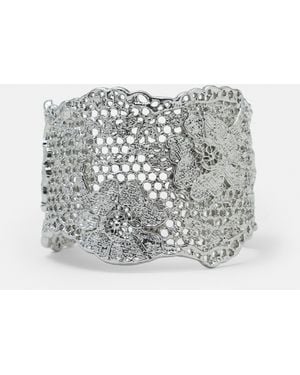 Pull&Bear Lace Effect Bangle - Metallic