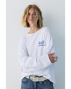 Pull&Bear Stwd T-Shirt With Seams - White