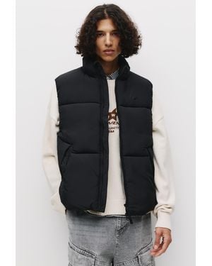 Pull&Bear Stwd Puffer Vest - Blue