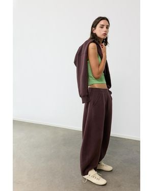 Pull&Bear Barrel-Leg Joggers - Brown