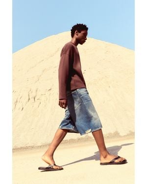 Pull&Bear Ripped Detail Jorts - Blue