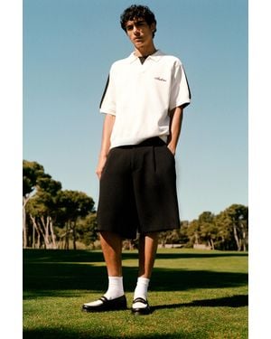 Pull&Bear Smart Bermuda Shorts With Pleats - Black