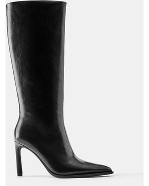 Pull&Bear Hohe Stiefel Mit Absatz - Schwarz