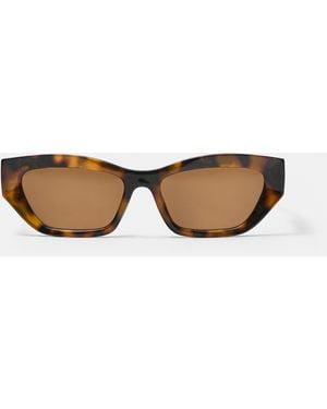 Pull&Bear Tortoiseshell-Effect Cat Eye Sunglasses - White