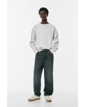 Pull&Bear Weicher Strickpullover - Blau
