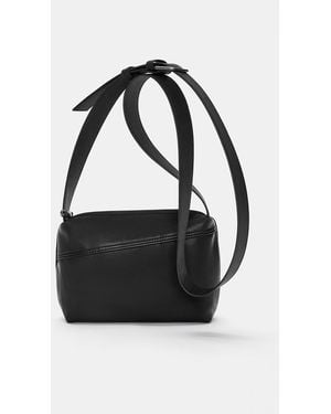 Pull&Bear Multi-Panel Crossbody Bag - Black