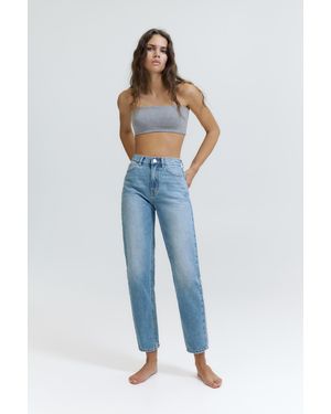 Pull&Bear High-Waist Mom Jeans - Blue