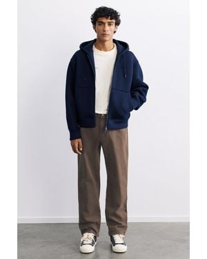 Pull&Bear Straight-Leg Trousers - Blue