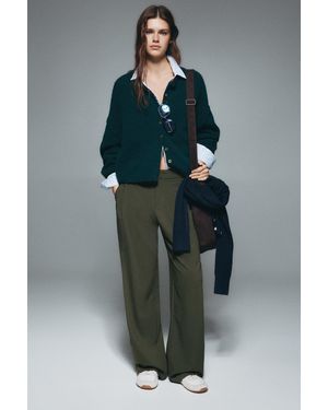 Pull&Bear Anzughose Mit Bundfalten - Grün