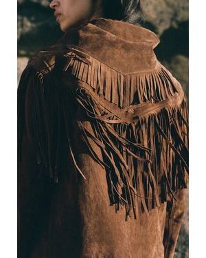 Pull&Bear 100% Suede Leather Jacket Montserrat Messeguer - Black