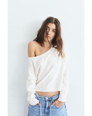 Pull&Bear Asymmetric Jumper - White