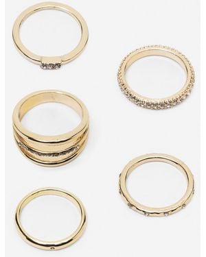 Pull&Bear 5Er-Pack Ringe - Weiß
