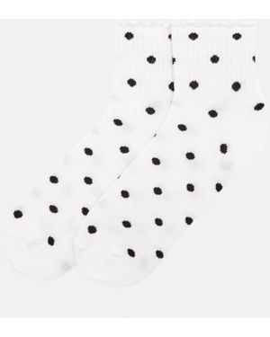 Pull&Bear Socken Tupfen - Weiß