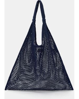 Pull&Bear Shopper-Tasche Aus Mesh - Blau