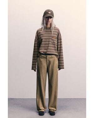 Pull&Bear Dickies Chino Trousers - Natural