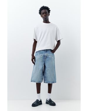 Pull&Bear Stwd Super Baggy Jorts - Blue