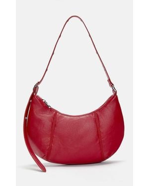 Pull&Bear Half-Moon Shoulder Bag - Red