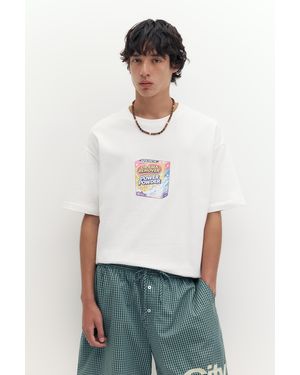 Pull&Bear Stwd Detergent Graphic T-Shirt - White