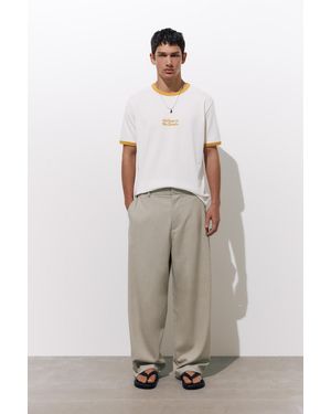 Pull&Bear Tailored Darted Trousers - Natural