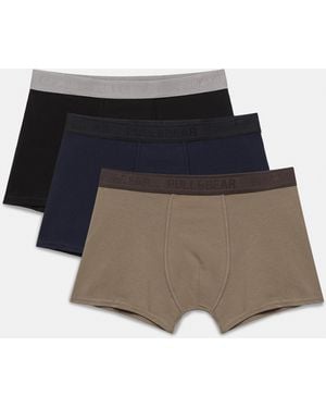 Pull&Bear Pack Of 3 Boxers - Black
