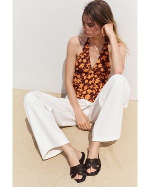 Pull&Bear Flat Strap Sandals - Pink