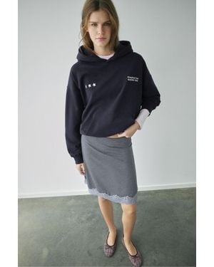 Pull&Bear Kapuzensweatshirt Mit Sternengrafik - Grau