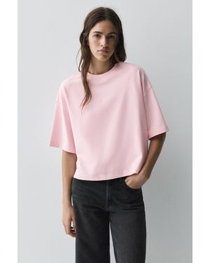Pull&Bear Boxy Fit Short Sleeve T-Shirt - White