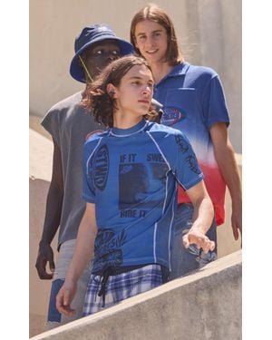 Pull&Bear Pleasures X Stwd T-Shirt - Blue