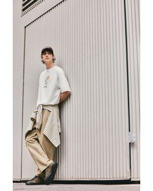 Pull&Bear Relaxed Fit T-Shirt With Glass Graphic - Grey