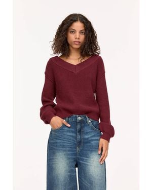 Pull&Bear Multiway Purl Knit Jumper - Red