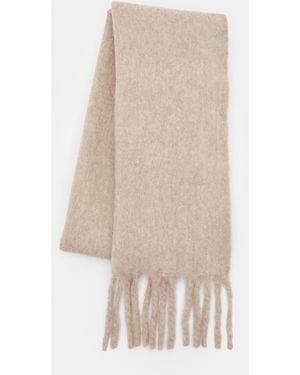 Pull&Bear Maxi Mohair-Effect Scarf - Natural