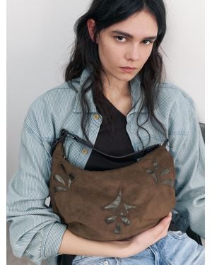Pull&Bear Shoulder Bag With Fringe Embellishments - Brown