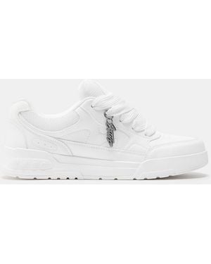 Pull&Bear Embellished Stwd Skate Trainers - White