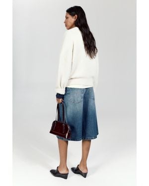 Pull&Bear Bowling Shoulder Bag - White