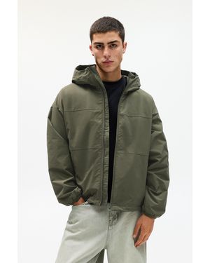 Pull&Bear Panel Raincoat - Green