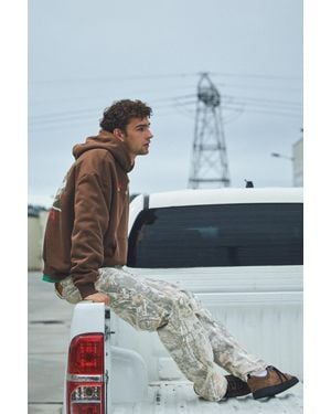 Pull&Bear Printed Worker Trousers - Multicolour