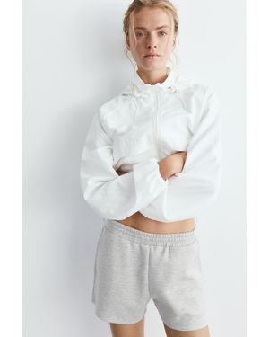 Pull&Bear Soft Touch Sports Shorts - White