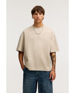 Pull&Bear Boxy T-Shirt - Natural