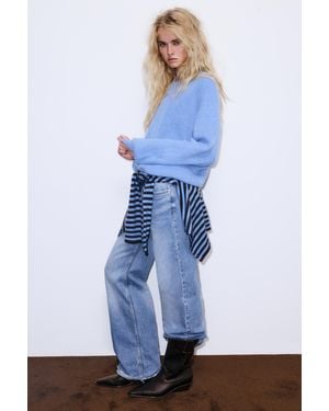 Pull&Bear Stiefeletten Im Cowboylook - Blau