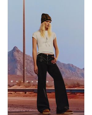 Pull&Bear Stwd By Pleasures Bolo Tie T-Shirt - Blue