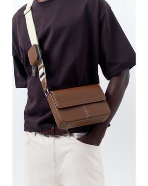 Pull&Bear Crossbody Bag With Topstitching - Blue