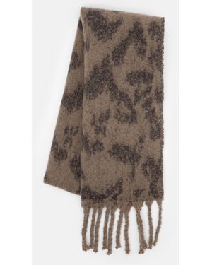 Pull&Bear Printed Scarf - Brown
